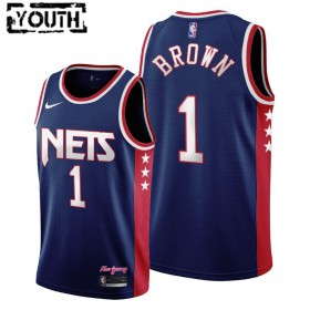 Dres Brooklyn Nets Bruce Brown 1 Nike 2021-22 City Edition Throwback 90s Swingman - Dječji